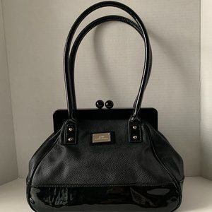 Lulu Guiness Retro Vintage Look Rockabilly Lucite Kiss Lock Purse